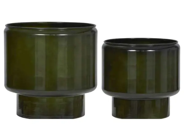 2-Piece Ceramic Decorative Pot Set complete set