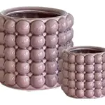 2-Piece Ceramic Decorative Pot Set complete set