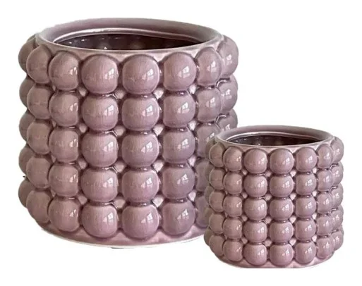 2-Piece Ceramic Decorative Pot Set complete set