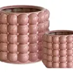 2-Piece Ceramic Decorative Pot Set complete set
