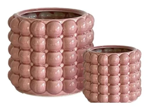 2-Piece Ceramic Decorative Pot Set complete set