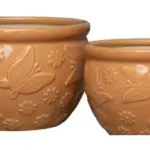 2-Piece Ceramic Decorative Pot Set complete set