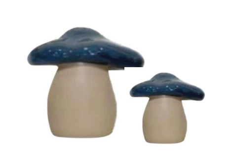 2-Piece Decorative Mushroom Ornament Set complete set