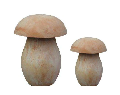2-Piece Decorative Mushroom Ornament Set complete set