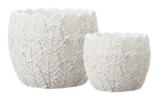 2-Piece Painted Terracotta Decorative Pot Set complete set