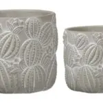 2-Piece Painted Terracotta Decorative Pot Set complete set
