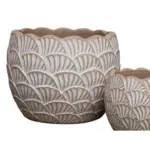2-Piece Painted Terracotta Decorative Pot Set complete set