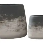 2-Piece Painted Terracotta Decorative Pot Set complete set