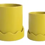 2-Piece Small Ceramic Decorative Pot Set complete set