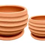 2-Piece Terracotta Decorative Pot Set complete set