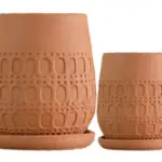 2-Piece Terracotta Decorative Pot Set complete set