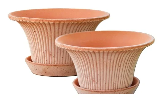 2-Piece Terracotta Decorative Pot Set complete set