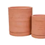 2-Piece Terracotta Decorative Pot Set complete set