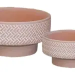 2-Piece Terracotta Decorative Pot Set complete set