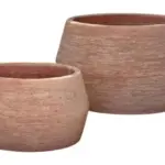 2-Piece Terracotta Decorative Pot Set complete set