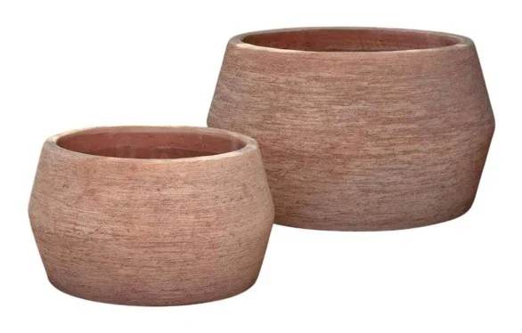 2-Piece Terracotta Decorative Pot Set complete set