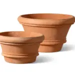 2-Piece Terracotta Decorative Pot Set complete set