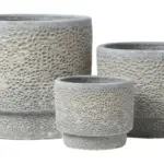 3-Piece Antique-Finish Earthenware Decorative Pot Set complete set