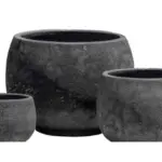 3-Piece Antique-Finish Earthenware Decorative Pot Set complete set