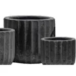 3-Piece Antique-Finish Earthenware Decorative Pot Set complete set