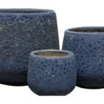3-Piece Antique-Finish Earthenware Decorative Pot Set complete set