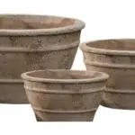 3-Piece Antique-Finish Terracotta Decorative Pot Set complete set