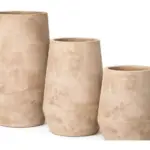 3-Piece Antique-Finish Terracotta Decorative Pot Set complete set