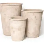 3-Piece Antique-Finish Terracotta Decorative Pot Set complete set