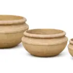 3-Piece Antique-Finish Terracotta Decorative Pot Set complete set