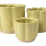 3-Piece Ceramic Decorative Pot Set complete set