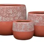 3-Piece Ceramic Decorative Pot Set complete set