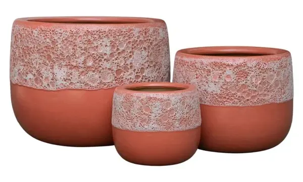 3-Piece Ceramic Decorative Pot Set complete set