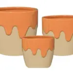 3-Piece Ceramic Decorative Pot Set complete set