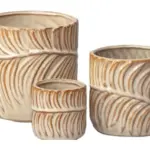 3-Piece Ceramic Decorative Pot Set complete set