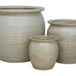 3-Piece Ceramic Decorative Pot Set complete set