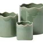 3-Piece Ceramic Decorative Pot Set complete set