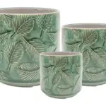 3-Piece Ceramic Decorative Pot Set complete set