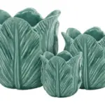 3-Piece Ceramic Decorative Pot Set complete set