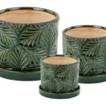 3-Piece Ceramic Decorative Pot Set complete set