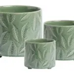 3-Piece Ceramic Decorative Pot Set complete set