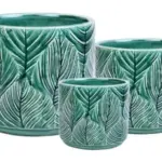 3-Piece Ceramic Decorative Pot Set complete set