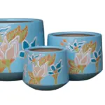 3-Piece Ceramic Decorative Pot Set complete set