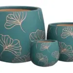 3-Piece Ceramic Decorative Pot Set complete set