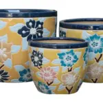 3-Piece Ceramic Decorative Pot Set complete set