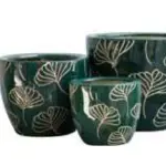 3-Piece Ceramic Decorative Pot Set complete set