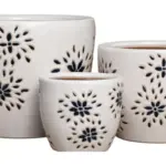 3-Piece Ceramic Decorative Pot Set complete set