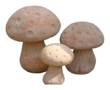 3-Piece Decorative Mushroom Ornament Set complete set
