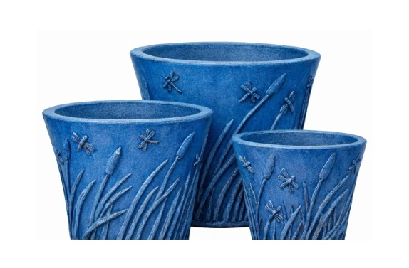 3-Piece Earthenware Decorative Pot Set complete set