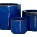3-Piece Earthenware Decorative Pot Set complete set