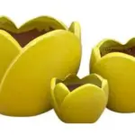 3-Piece Earthenware Decorative Pot Set complete set